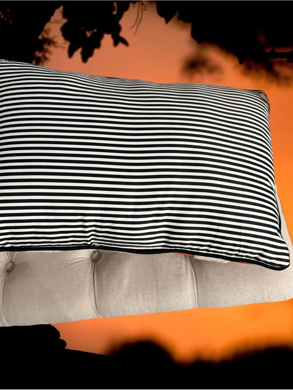 White Ghost Pattern Holiday Pillow - Orange